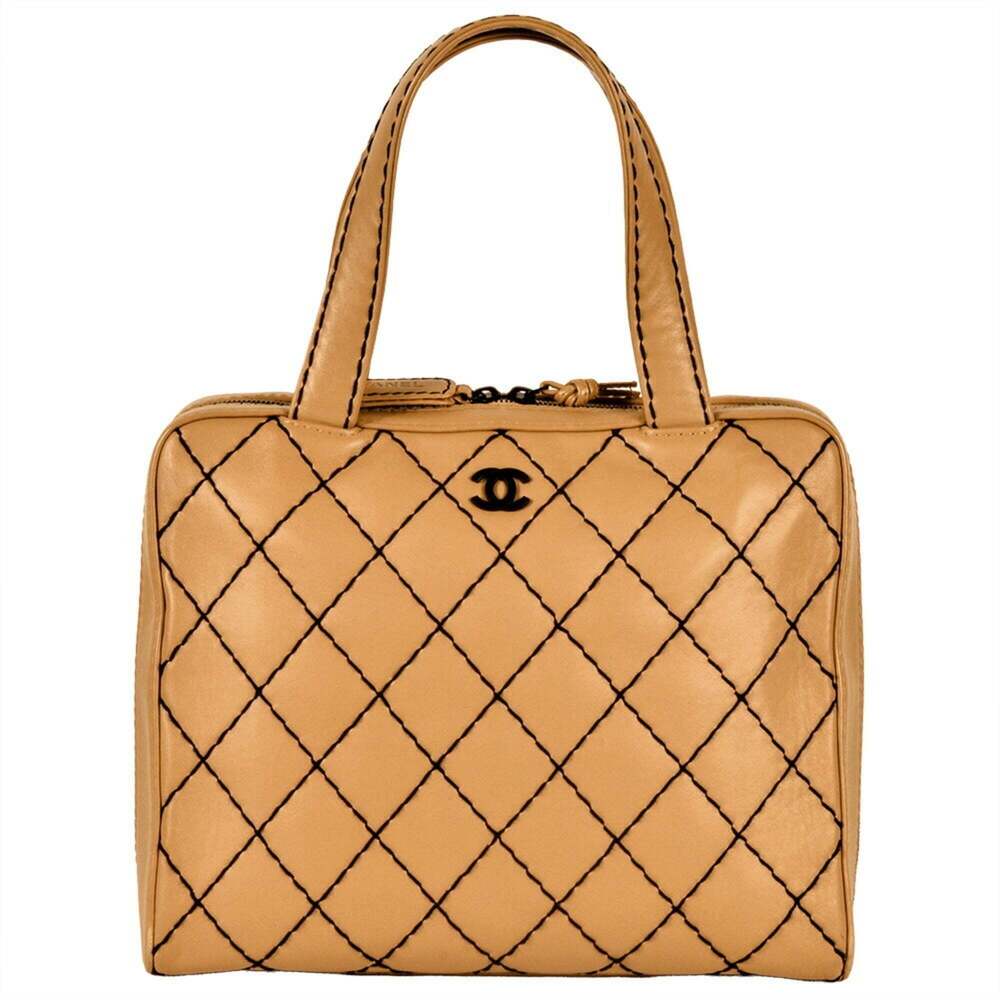 CHANEL Wild Stitch Leather Tote Bag A14693 Beige 7-digit serial number 6